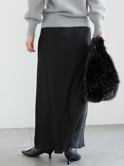 【佐藤晴美着用】サテンナロースカート（ブラック/イエロー/ブルー）｜Te chichi（テチチ）通販