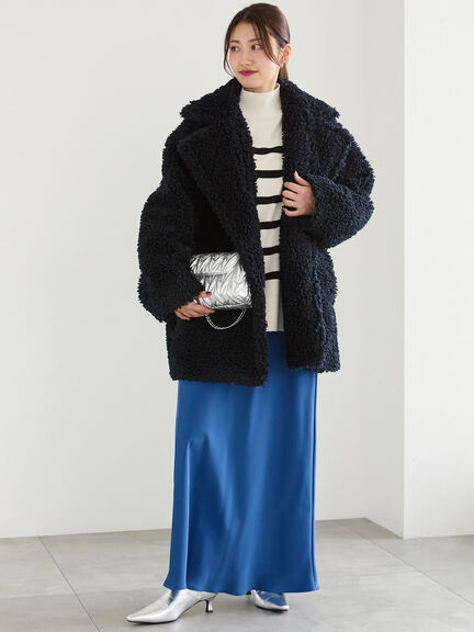 【佐藤晴美着用】サテンナロースカート（ブラック/イエロー/ブルー）｜Te chichi（テチチ）通販