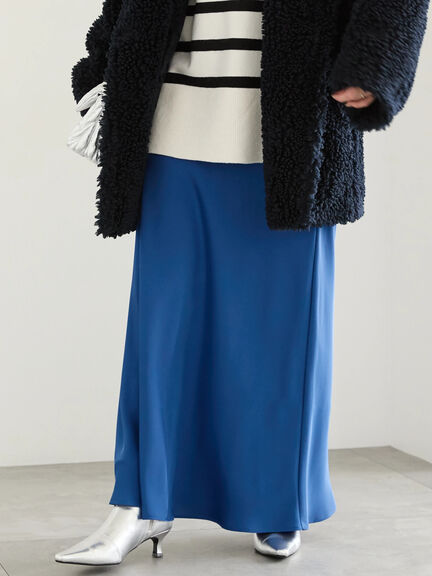 【佐藤晴美着用】サテンナロースカート（ブラック/イエロー/ブルー）｜Te chichi（テチチ）通販