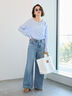 【EDWIN別注】ワイドデニムパンツ《2025spring catalog item》（サックスブルー/ブルー）｜Te chichi（テチチ）通販