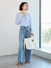 【EDWIN別注】ワイドデニムパンツ《2025spring catalog item》（サックスブルー/ブルー）｜Te chichi（テチチ）通販