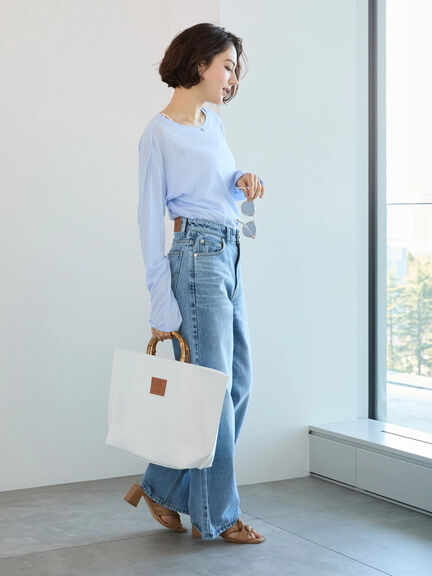 【EDWIN別注】ワイドデニムパンツ《2025spring catalog item》（サックスブルー/ブルー）｜Te chichi（テチチ）通販