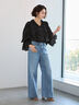 【EDWIN別注】ワイドデニムパンツ《2025spring catalog item》（サックスブルー/ブルー）｜Te chichi（テチチ）通販