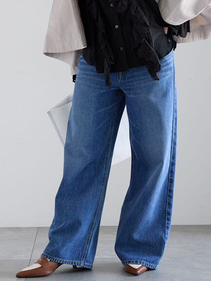 【EDWIN別注】ワイドデニムパンツ《2025spring catalog item》（サックスブルー/ブルー）｜Te chichi（テチチ）通販