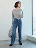 【宮本茉由着用】【EDWIN別注】ストレートデニムパンツ《2025spring catalog item》（サックスブルー/ブルー）｜Te chichi（テチチ）通販