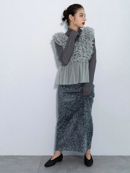 【Atelier Soirée】ジャカードハイネックニット（グレー）｜Te chichi（テチチ）通販