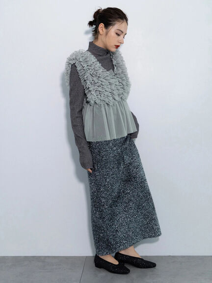 【Atelier Soirée】ジャカードハイネックニット（グレー）｜Te chichi（テチチ）通販