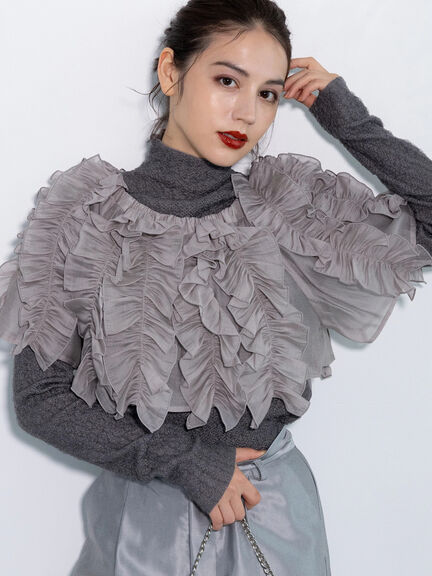 【Atelier Soirée】ジャカードハイネックニット（グレー）｜Te chichi（テチチ）通販