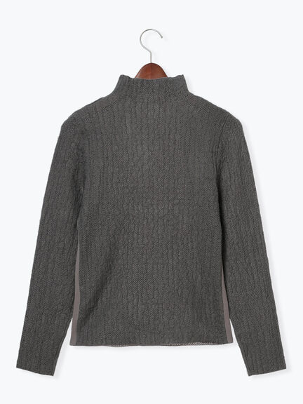 【Atelier Soirée】ジャカードハイネックニット（グレー）｜Te chichi（テチチ）通販