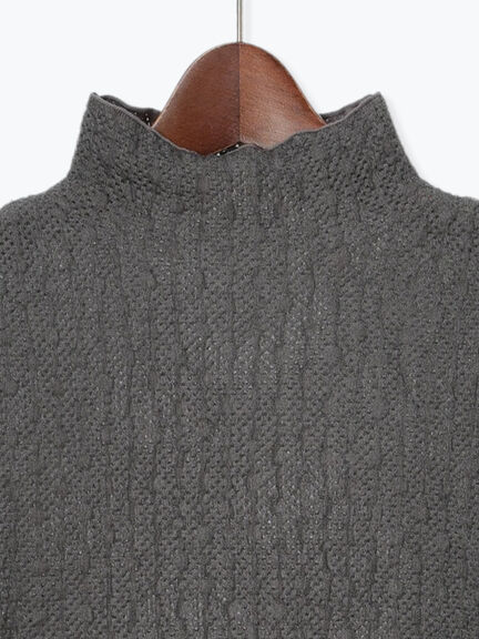 【Atelier Soirée】ジャカードハイネックニット（グレー）｜Te chichi（テチチ）通販