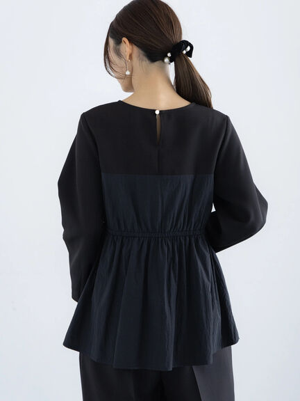 【セレモニーアイテム】リボンビスチェドッキングブラウス（セットアップ可）（ブラック）｜Te chichi（テチチ）通販