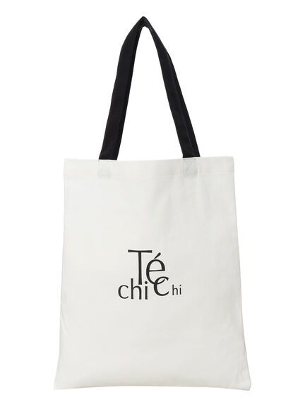 ファブリックトートバック(ロゴマーク)（オフホワイト/ブラック）｜Te chichi（テチチ）通販