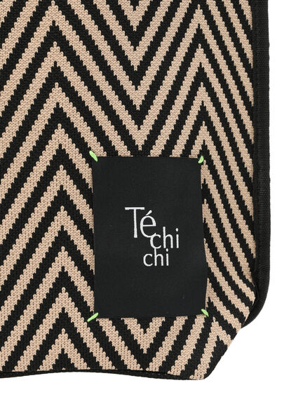 へリンボーン柄ニットビックトート《2025spring catalog item》（ブラック）｜Te chichi（テチチ）通販