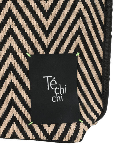 へリンボーン柄ニットミニトート（ブラック）｜Te chichi（テチチ）通販