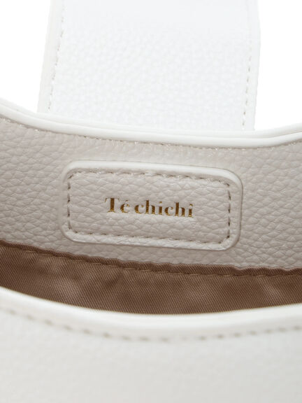 Tメタルワンショルダーバッグ《2025spring catalog item》（ホワイト/ブラウン）｜Te chichi（テチチ）通販