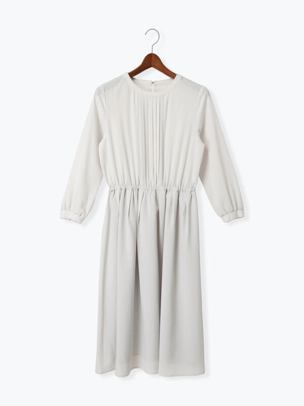 WEB限定】ジョーゼット前タックワンピース【セレモニーアイテム