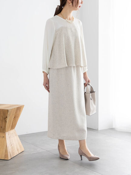 SI193)新品☆總レース LONDON CHICHI ワンピース M（ワンピース｜Te 