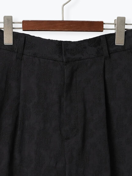 【WEB限定】フローラルジャカードストレートパンツ【セレモニーアイテム】（ブラック）｜Te chichi（テチチ）通販