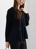 【WEB限定】カットジョーゼット切替ブラウス【セレモニーアイテム】（ネイビー）｜Te chichi（テチチ）通販