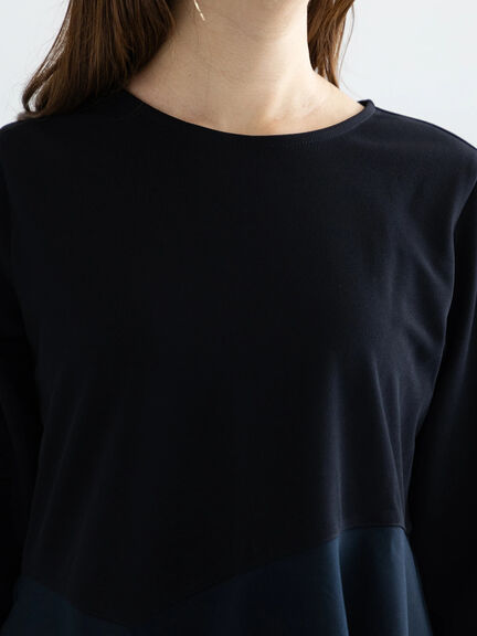【WEB限定】カットジョーゼット切替ブラウス【セレモニーアイテム】（ネイビー）｜Te chichi（テチチ）通販