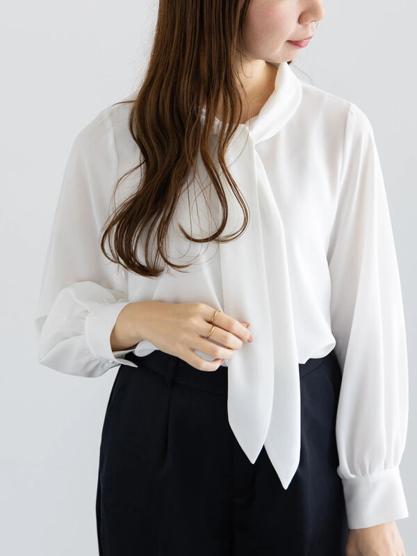 【WEB限定】2wayジョーゼットボウタイブラウス【セレモニーアイテム】（オフホワイト）｜Te chichi（テチチ）通販