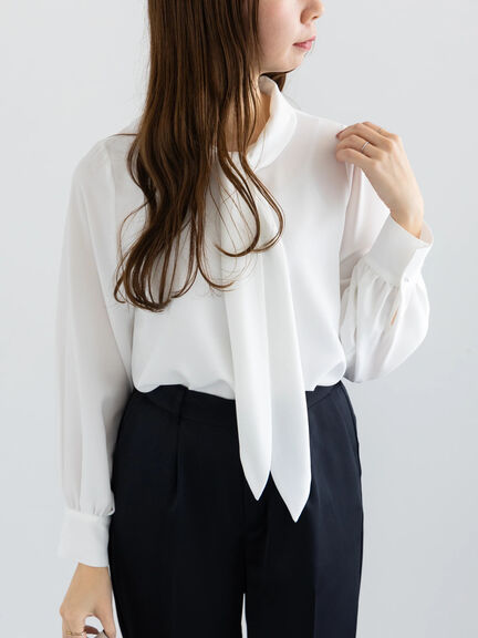 【WEB限定】2wayジョーゼットボウタイブラウス【セレモニーアイテム】（オフホワイト）｜Te chichi（テチチ）通販