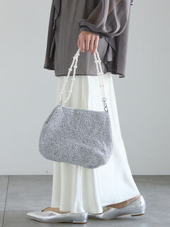 編み地シャイニーミニショルダー《2025spring catalog item
