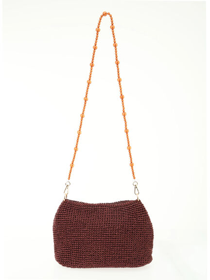 編み地シャイニーミニショルダー《2025spring catalog item》（シルバー/ブラック/ブロンズ）｜Te chichi（テチチ）通販