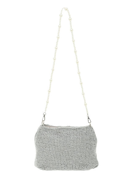 編み地シャイニーミニショルダー《2025spring catalog item》（シルバー/ブラック/ブロンズ）｜Te chichi（テチチ）通販