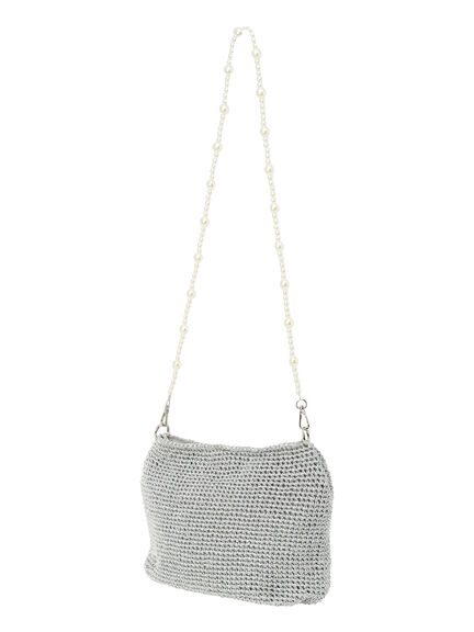 編み地シャイニーミニショルダー《2025spring catalog item》（シルバー/ブラック/ブロンズ）｜Te chichi（テチチ）通販