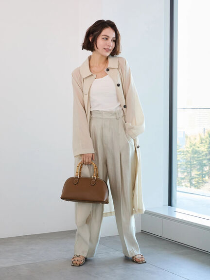 シームレスカップ付きアシメキャミソール《2025spring catalog item》（オフホワイト/ブラック）｜Te chichi（テチチ）通販