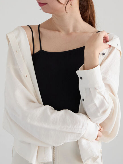シームレスカップ付きアシメキャミソール《2025spring catalog item》（オフホワイト/ブラック）｜Te chichi（テチチ）通販