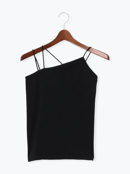シームレスカップ付きアシメキャミソール《2025spring catalog item》（オフホワイト/ブラック）｜Te chichi（テチチ）通販