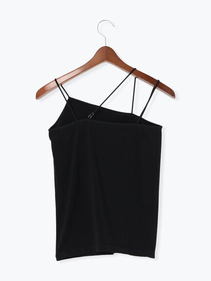 シームレスカップ付きアシメキャミソール《2025spring catalog item》（オフホワイト/ブラック）｜Te chichi（テチチ）通販