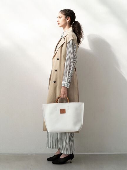 通販生活 ファッション シアーロングトレンチジレ《2025spring catalog item ジャケット・アウター