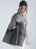 合皮バケツワンショルダーバッグ《2025spring catalog item》（ブラック/ブラウン）｜Te chichi（テチチ）通販