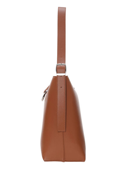 合皮バケツワンショルダーバッグ《2025spring catalog item》（ブラック/ブラウン）｜Te chichi（テチチ）通販