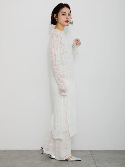 【Atelier Sucre】サイドスリットレイヤードレースワンピース《2025spring catalog item》（オフホワイト）｜Te chichi（テチチ）通販