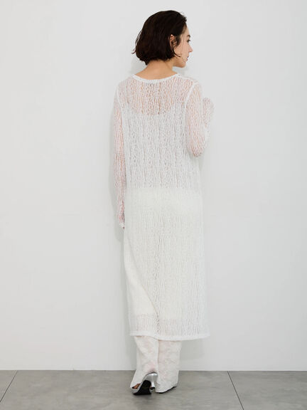 【Atelier Sucre】サイドスリットレイヤードレースワンピース《2025spring catalog item》（オフホワイト）｜Te chichi（テチチ）通販