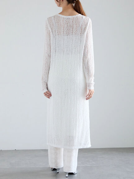 【Atelier Sucre】サイドスリットレイヤードレースワンピース《2025spring catalog item》（オフホワイト）｜Te chichi（テチチ）通販