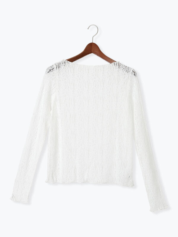 セール】 【Atelier Sucre】レースボートネックプルオーバー