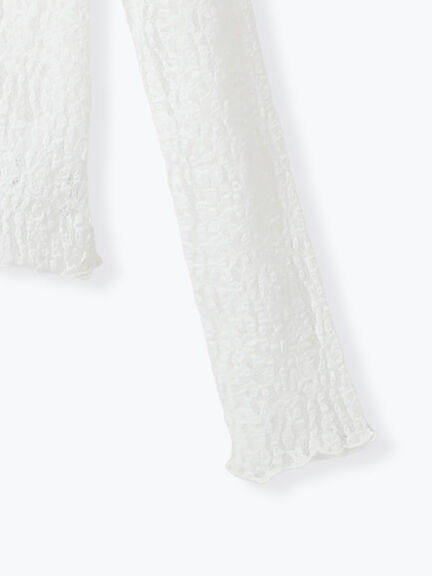 【Atelier Sucre】レースボートネックプルオーバー《2025spring catalog item》（オフホワイト）｜Te chichi（テチチ）通販