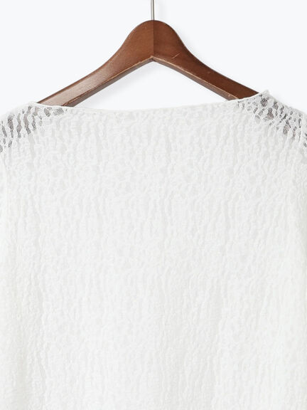 【Atelier Sucre】レースボートネックプルオーバー《2025spring catalog item》（オフホワイト）｜Te chichi（テチチ）通販