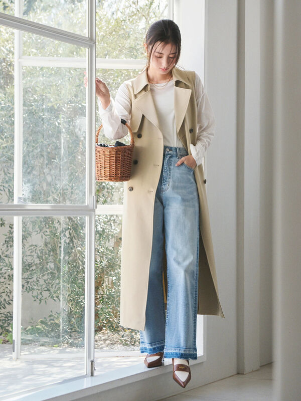 【宮本茉由着用】ストレートシルエットDenim（サックスブルー）｜Te chichi（テチチ）通販