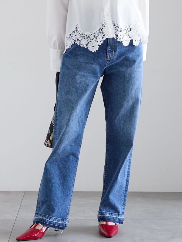 【宮本茉由着用】ストレートシルエットDenim（ブルー）｜Te chichi（テチチ）通販