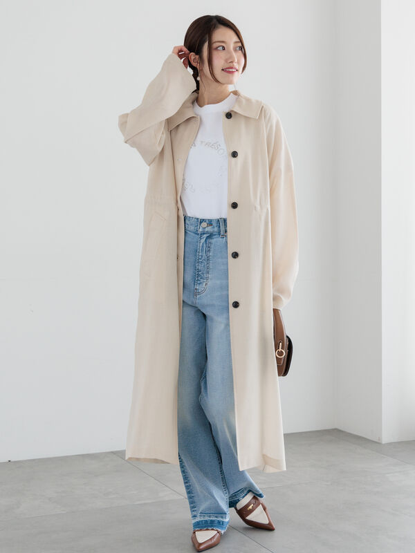 セール】 【宮本茉由着用】ストレートシルエットDenim（オフホワイト