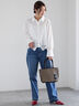 【宮本茉由着用】ストレートシルエットDenim（オフホワイト/サックスブルー/ブルー）｜Te chichi（テチチ）通販