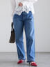 【宮本茉由着用】ストレートシルエットDenim（オフホワイト/サックスブルー/ブルー）｜Te chichi（テチチ）通販
