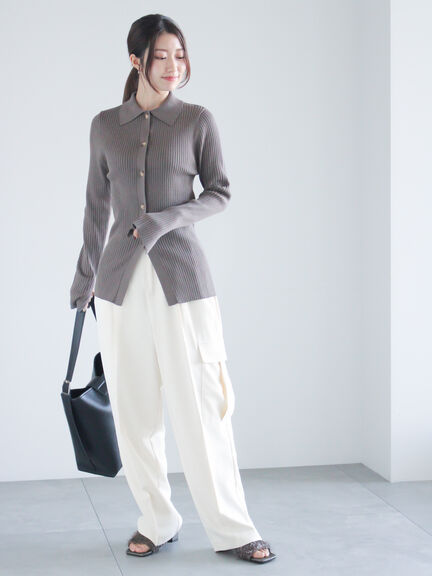ドレープカーゴスラックス《2025spring catalog item》（オフホワイト/チャコールグレー/カーキ）｜Te chichi（テチチ）通販