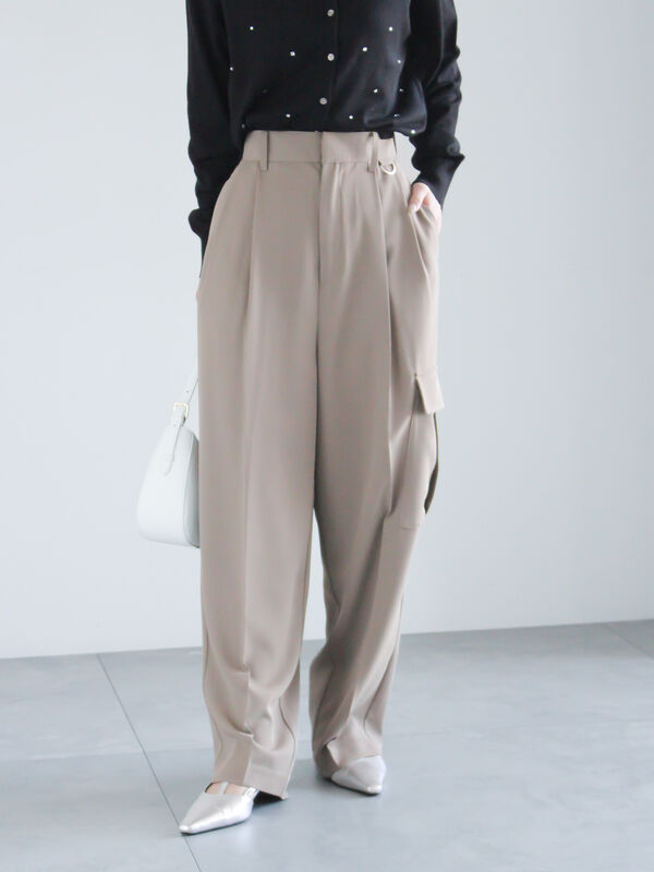 ATTACHMENT スラックス STUDIOUS別注 2TUCK WIDE SLACKS メンズ